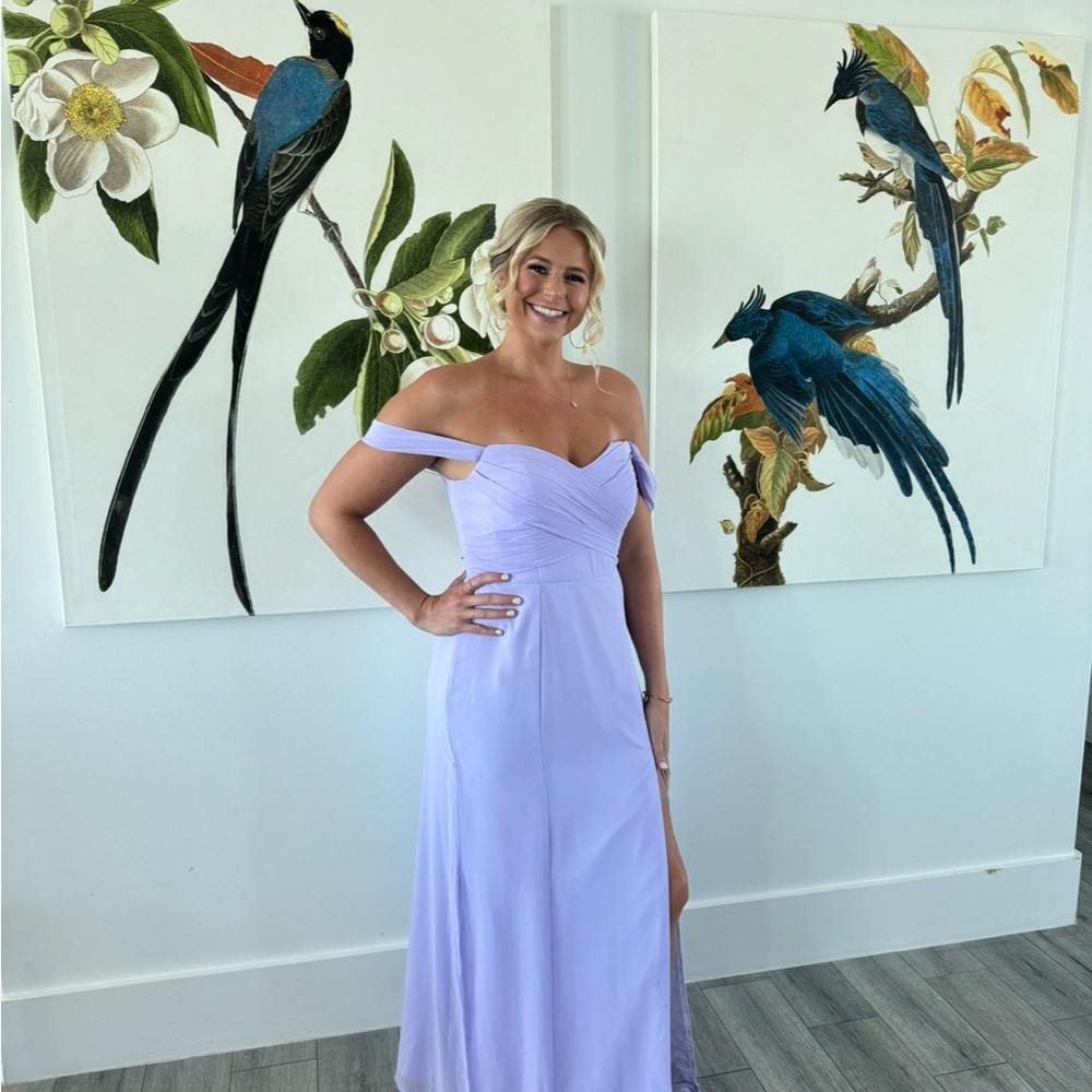 Azazie Strapless Lavender Dress
